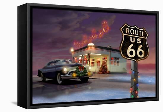 Christmas Route 66-Chris Consani-Framed Stretched Canvas