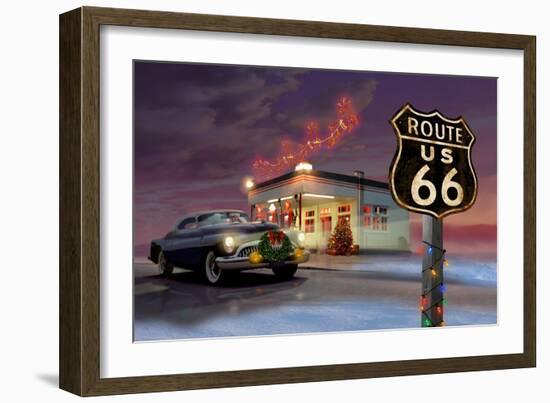 Christmas Route 66-Chris Consani-Framed Art Print