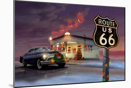 Christmas Route 66-Chris Consani-Mounted Art Print