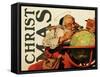 Christmas Santa's Globe-null-Framed Stretched Canvas