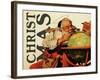 Christmas Santa's Globe-null-Framed Giclee Print