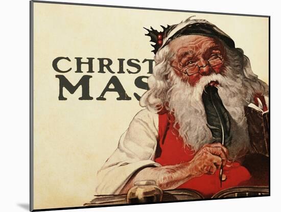 Christmas Santa's List-null-Mounted Giclee Print