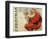 Christmas Santa's Map-null-Framed Giclee Print