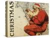 Christmas Santa's Map-null-Stretched Canvas