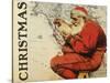 Christmas Santa's Map-null-Stretched Canvas