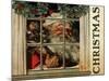 Christmas Santa's Wreath-null-Mounted Giclee Print