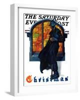 "Christmas" Saturday Evening Post Cover, December 6,1930-Norman Rockwell-Framed Giclee Print