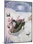 Christmas scene, watercolor on paper-Halfdan Egedius-Mounted Giclee Print