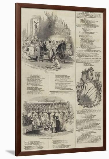 Christmas Scenes-Alfred Crowquill-Framed Giclee Print