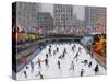 Christmas Skating, Rockerfeller Ice Rink, New York, 2017-Andrew Macara-Stretched Canvas
