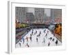 Christmas Skating, Rockerfeller Ice Rink, New York, 2017-Andrew Macara-Framed Giclee Print