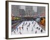 Christmas Skating, Rockerfeller Ice Rink, New York, 2017-Andrew Macara-Framed Giclee Print