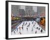 Christmas Skating, Rockerfeller Ice Rink, New York, 2017-Andrew Macara-Framed Giclee Print