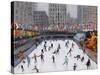 Christmas Skating, Rockerfeller Ice Rink, New York, 2017-Andrew Macara-Stretched Canvas