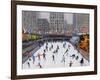 Christmas Skating, Rockerfeller Ice Rink, New York, 2017-Andrew Macara-Framed Giclee Print