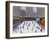 Christmas Skating, Rockerfeller Ice Rink, New York, 2017-Andrew Macara-Framed Giclee Print