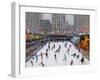 Christmas Skating, Rockerfeller Ice Rink, New York, 2017-Andrew Macara-Framed Giclee Print