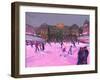 Christmas Skating,Somerset House with Pink Lights, 2014-Andrew Macara-Framed Giclee Print