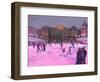 Christmas Skating,Somerset House with Pink Lights, 2014-Andrew Macara-Framed Giclee Print