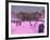 Christmas Skating,Somerset House with Pink Lights, 2014-Andrew Macara-Framed Giclee Print