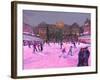 Christmas Skating,Somerset House with Pink Lights, 2014-Andrew Macara-Framed Giclee Print