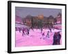 Christmas Skating,Somerset House with Pink Lights, 2014-Andrew Macara-Framed Giclee Print