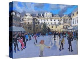 Christmas skating, Somerset House-Andrew Macara-Stretched Canvas