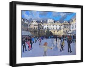 Christmas skating, Somerset House-Andrew Macara-Framed Giclee Print