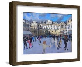 Christmas skating, Somerset House-Andrew Macara-Framed Giclee Print