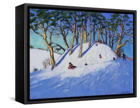 Christmas Sledging-Andrew Macara-Framed Stretched Canvas