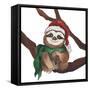 Christmas Sloth I-Elizabeth Medley-Framed Stretched Canvas