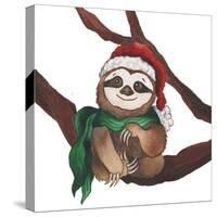 Christmas Sloth I-Elizabeth Medley-Stretched Canvas