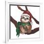 Christmas Sloth I-Elizabeth Medley-Framed Art Print