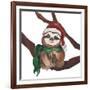 Christmas Sloth I-Elizabeth Medley-Framed Art Print