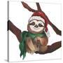 Christmas Sloth I-Elizabeth Medley-Stretched Canvas