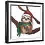 Christmas Sloth I-Elizabeth Medley-Framed Art Print
