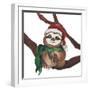 Christmas Sloth I-Elizabeth Medley-Framed Art Print