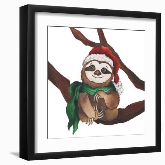 Christmas Sloth I-Elizabeth Medley-Framed Art Print