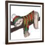 Christmas Sloth III-Elizabeth Medley-Framed Art Print