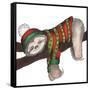 Christmas Sloth III-Elizabeth Medley-Framed Stretched Canvas