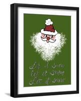 Christmas Snowflake Santa-Cyndi Lou-Framed Giclee Print