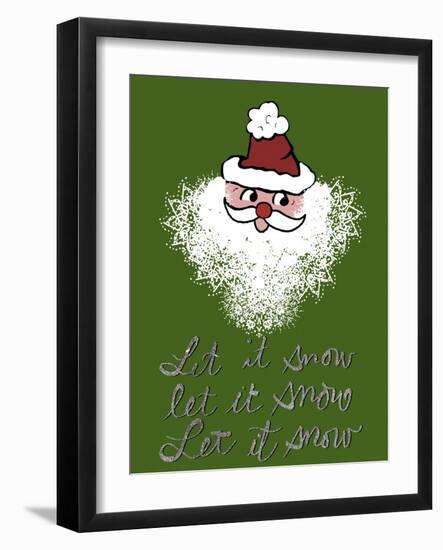 Christmas Snowflake Santa-Cyndi Lou-Framed Giclee Print