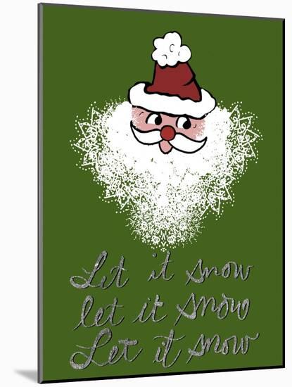 Christmas Snowflake Santa-Cyndi Lou-Mounted Giclee Print