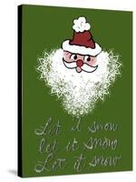 Christmas Snowflake Santa-Cyndi Lou-Stretched Canvas