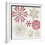 Christmas Snowflakes-PI Studio-Framed Premium Giclee Print