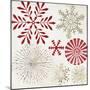 Christmas Snowflakes-PI Studio-Mounted Premium Giclee Print