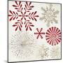 Christmas Snowflakes-PI Studio-Mounted Art Print