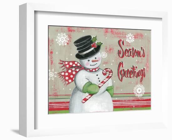 Christmas Snowman II-Kimberly Poloson-Framed Art Print