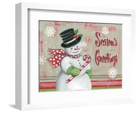 Christmas Snowman II-Kimberly Poloson-Framed Art Print