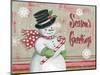 Christmas Snowman II-Kimberly Poloson-Mounted Art Print